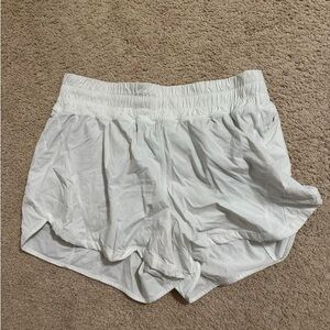Lululemon Women's White High Waisted Athletic Shorts